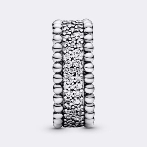 Pandora Beaded Pave Band Ring - Picture 3 of 4